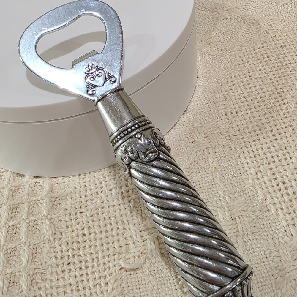 Brighton Celebration Beer Soda Coke bottle Cap Opener Heavy Ornate Silver